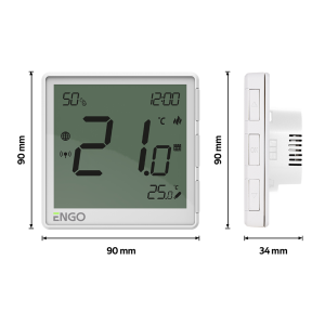 TERMOSTAT DE CAMERA WIFI ZIGBEE, LI-ION, NEGRU EONE-BATW